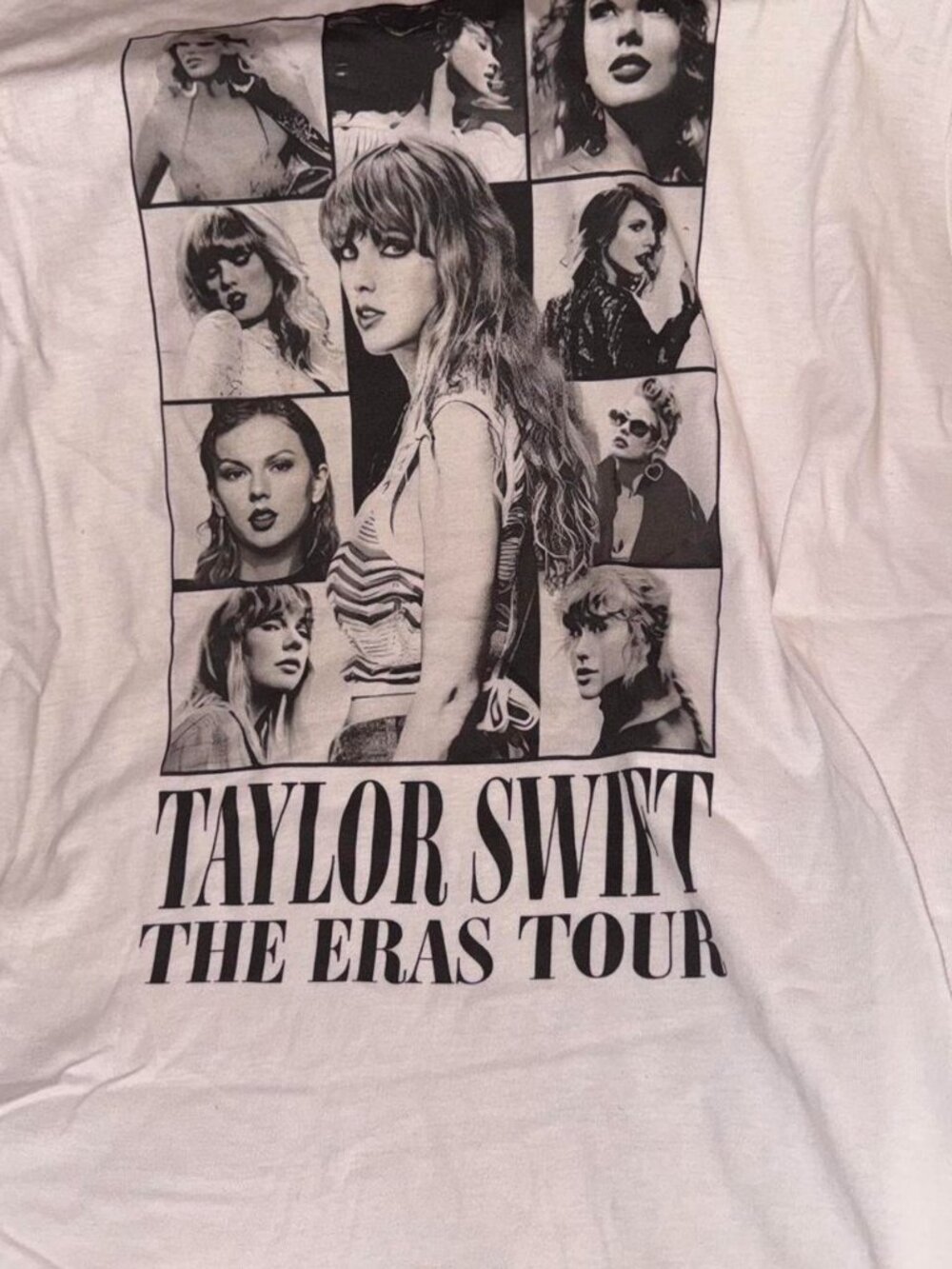 Taylor Swift B&W eras tour tee